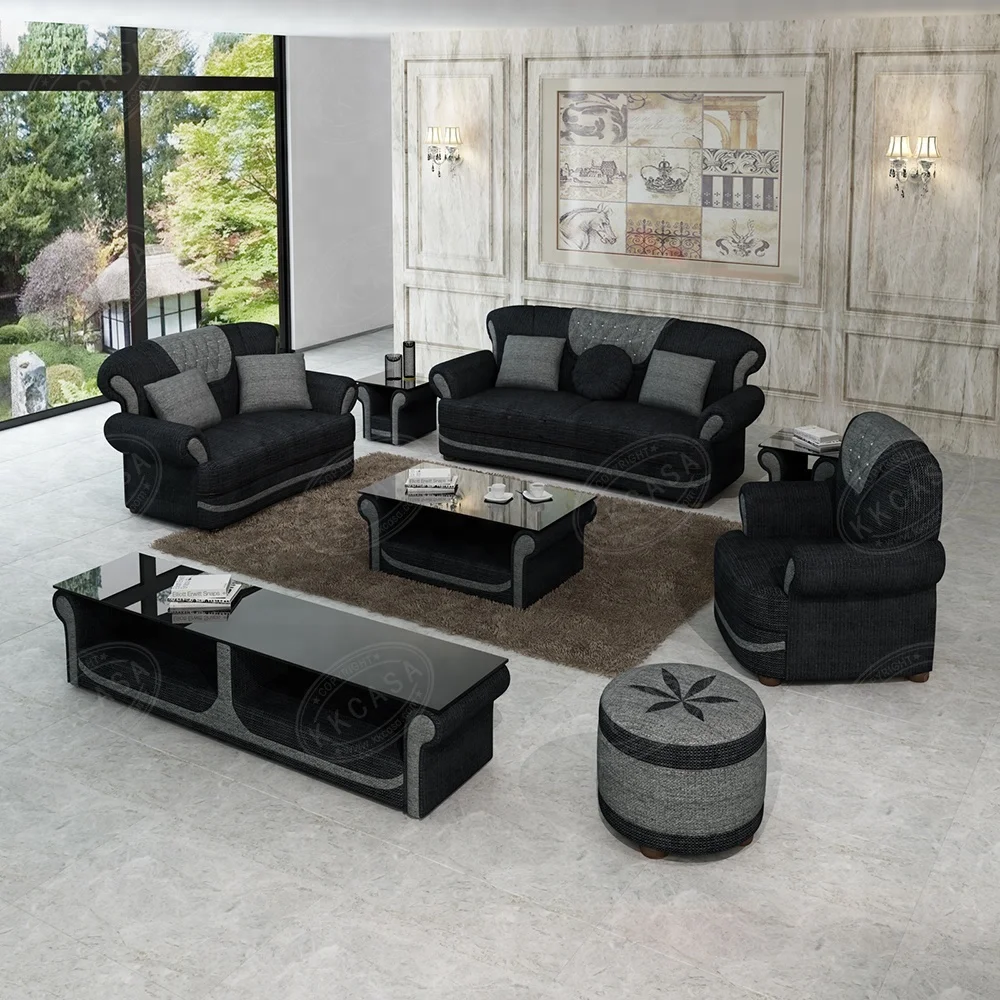 Living Room Sofa Specific Use Beige And Brown Leather Sofa Set 1 2 3