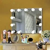 large size plastic wall mounted touch screen illuminated LED vanity hollywood lighted style makeup mirror with led light