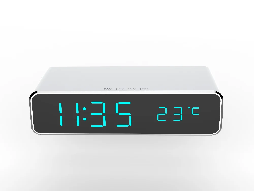 3 in 1 portable temperature display travel clock qi wireless charger - ANKUX.COM