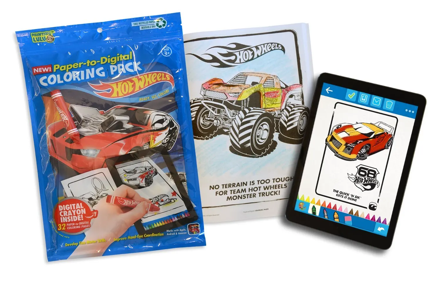 Download Buy Hot Wheels Coloring Book Pack - 32 Paper-to-Digital ...