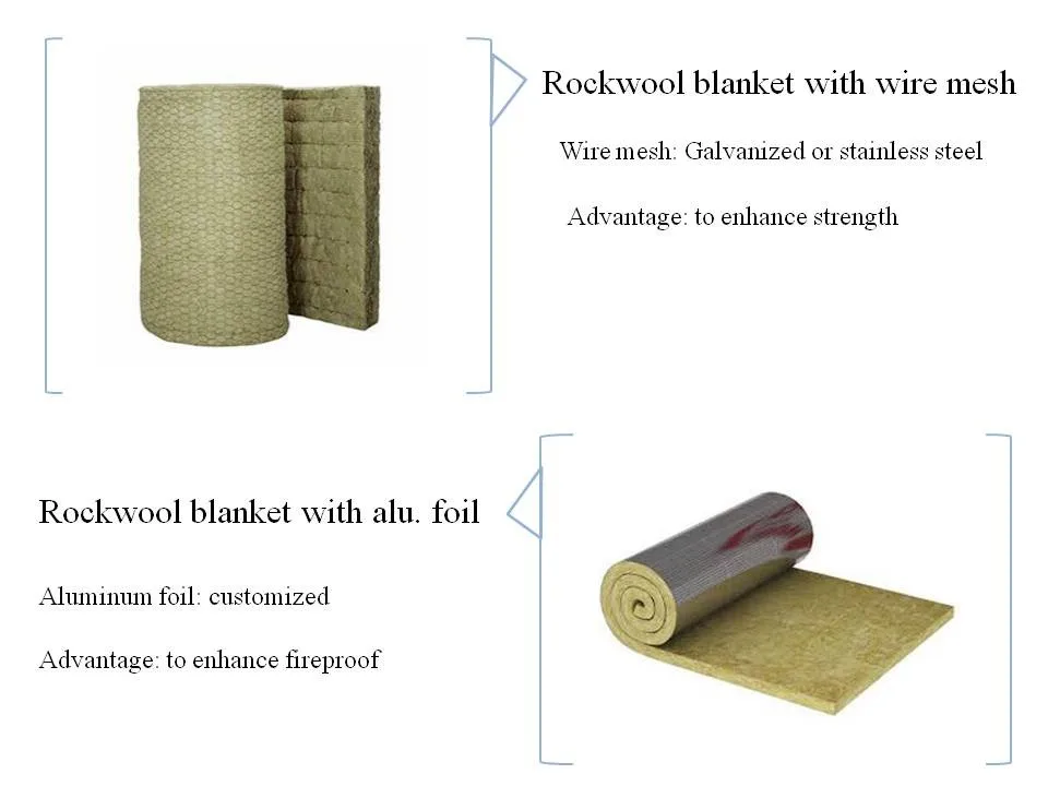 Price Per Kg Non Flammable Rockwool Wire Mesh Rock Wool 60kg M3 Density
