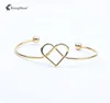 High quality real gold plating charmful love knot nice gold All-match cuff