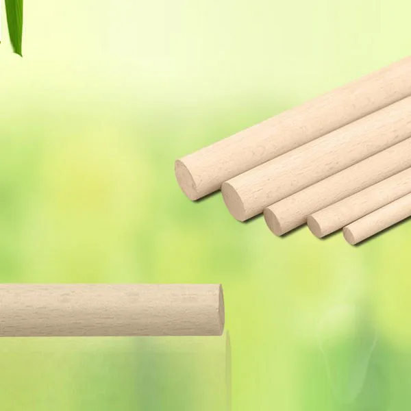 300 Pcs Bâtonnets En Bois Rond 15cm X 3mm - Goujons Naturels Pour Bricolage Et DIY