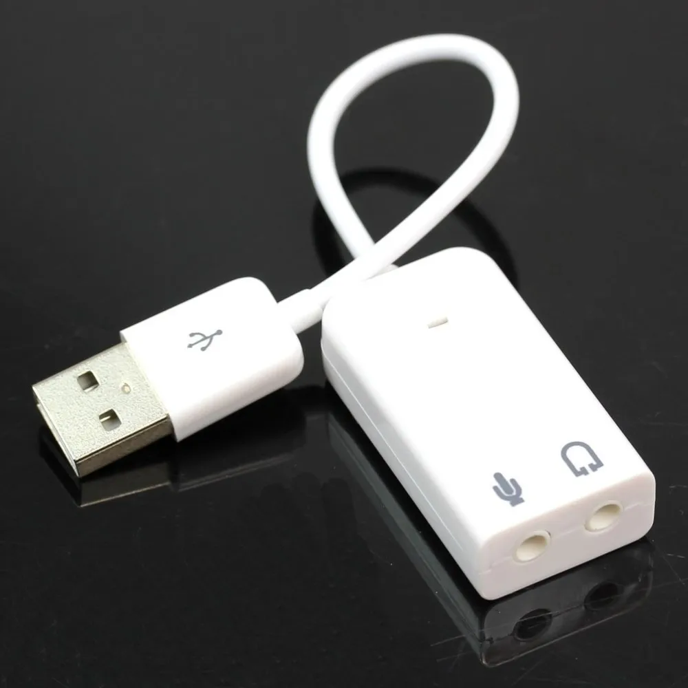20cm 7.1 Channel USB 2.0 External Sound Card w/3.5mm Headphone and