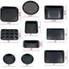 Complete Bakeware Set 10-Piece Non-Stick Medium Nonstick Cookie Sheet Bake Ware for Home Kitchen