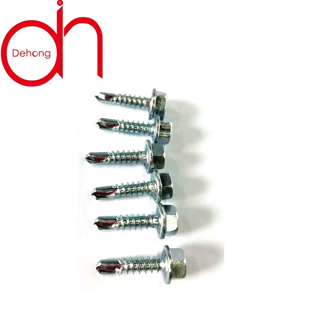 
Hex zinc GB steel custom size hexagon head self-drilling screws for heavy industry 