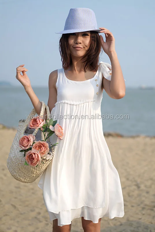 womens casual white summer dresses