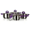 Stainless steel 8pcs cookware set with 7 steps bottom