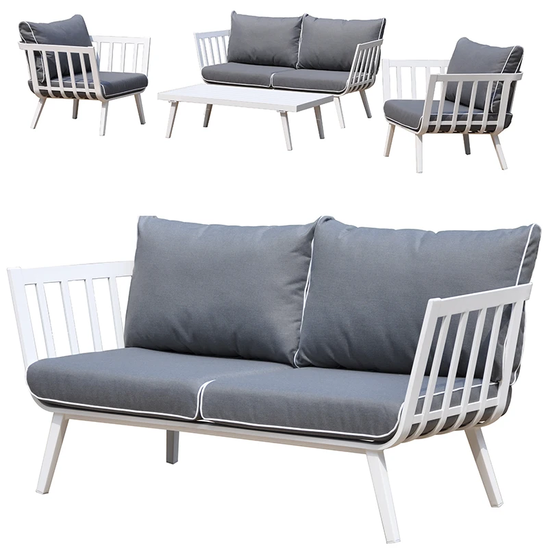 Trendy White Outdoor Garden Patio Aluminum Sofa Set Buy Aluminum Sofa