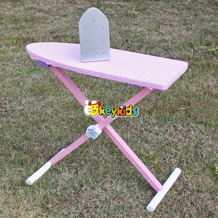 2017 Wholesale Girls Pretend Play Wooden Toy Ironing Board Set New