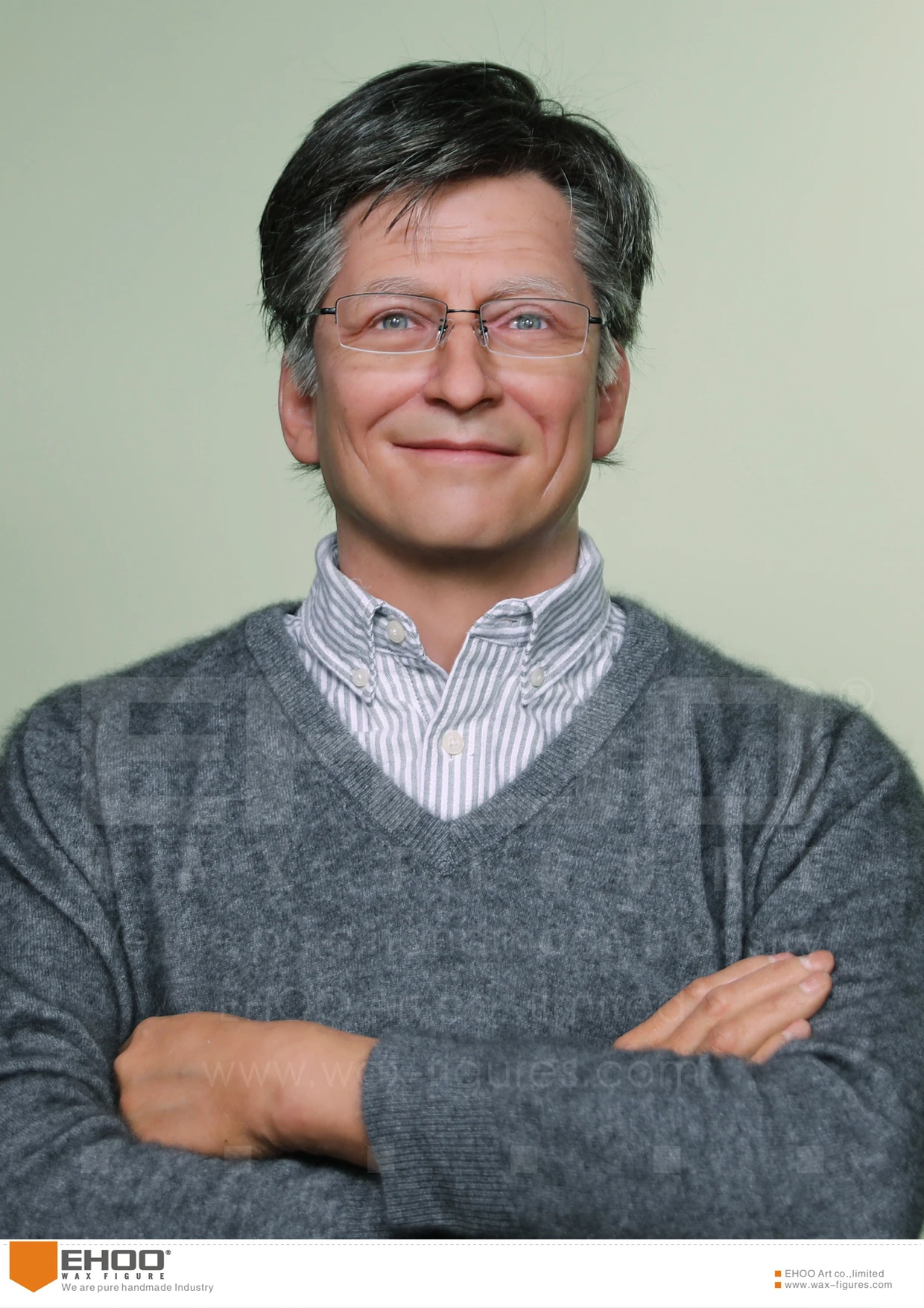 Super Realistic Bill Gates Waxwork Silicon Sculpture Wax Figure Statue ...