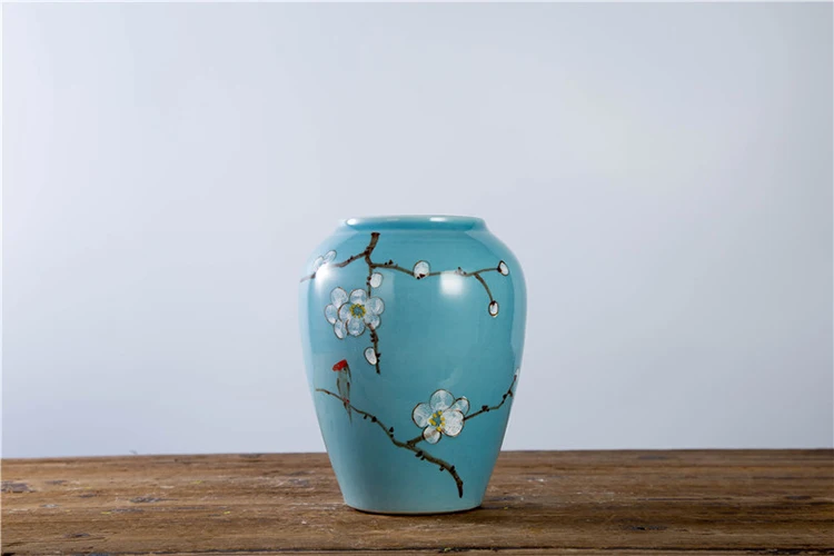China creative ceramic hand painted fancy flower vase