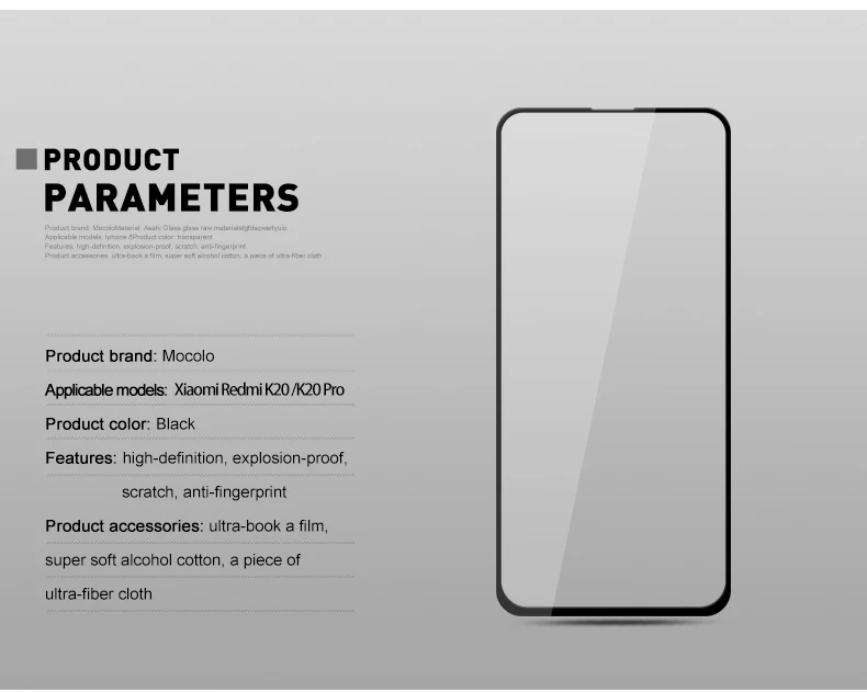 New Arrival Full Glue Tempered Glass Screen Protector For Xiaomi Redmi K20/K20 Pro
