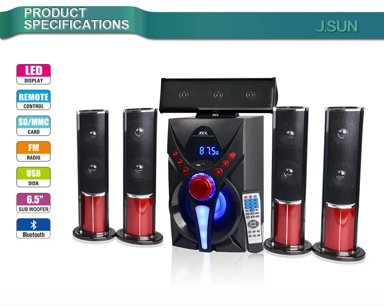 Nice price multifunction wireless BT used 5.1 home theater speaker system - ANKUX.COM