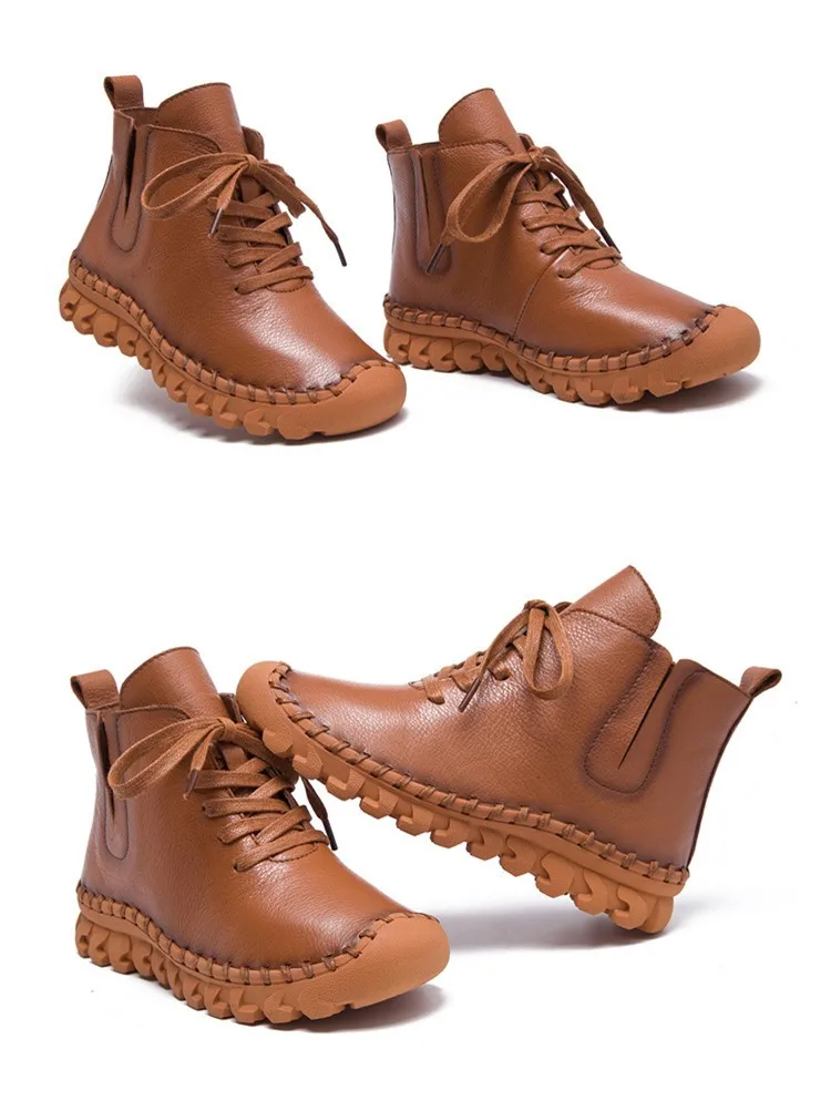 Latest Women Lace Up Real Original Genuine Leather Casual Shoes Buy