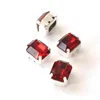 2019 Wholesale Rectangle Shape Siam Color Sew on Rhinestone Claw Setting Crystal Sew On Accessories for Clothing
