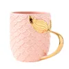 Zogifts new item Golden Mermaid Mark Cup Ceramic Creative Cup Coffee Cup Gift Custom LOGO Factory Direct