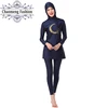 HW10G# Printing moon before abaya muslim dresses 2018 swimwear