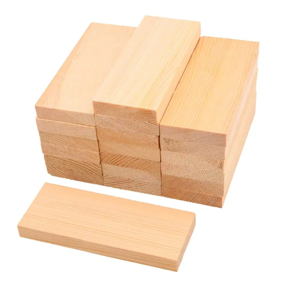 RDEXP 5x5cm Blank Square Wooden Pieces Unfinished Unpainted Wood Sheets for Wood DIY Craft Carving Wood Decoration Set of 20