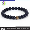 JTBR1034 Yiwu Huilin Jewelry Fashion tiger eye stone black beads white jade crystal agate jade yoga beads bracelet