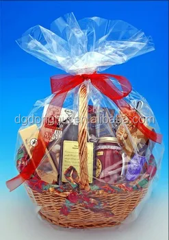 Sugar Bread Logo Pritning Cello Cellophane Bags Gift Basket Sugar Bread Logo Pritning Cello Cellophane Bags Gift Basket Packaging Clear
