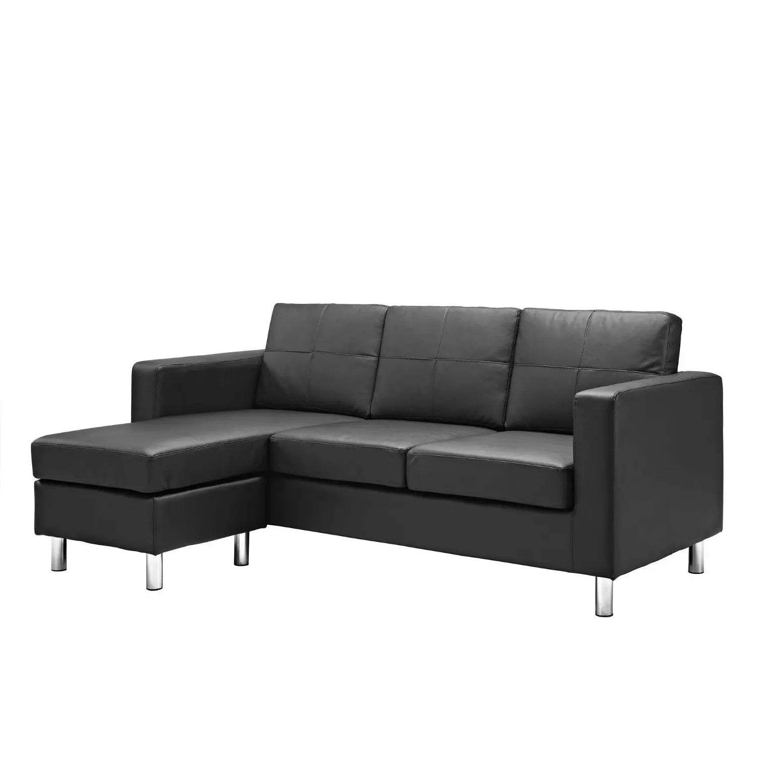 Modern Luxury Sofa Leather Sectional Couch Chaise Living Room Furniture Home Office Space