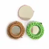 High quality colorful Crochet Ring // Applique with Plastic Mirror Decoration BK-MTF735