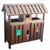 Recycled metal decoration Housing type rubbish Street little bin