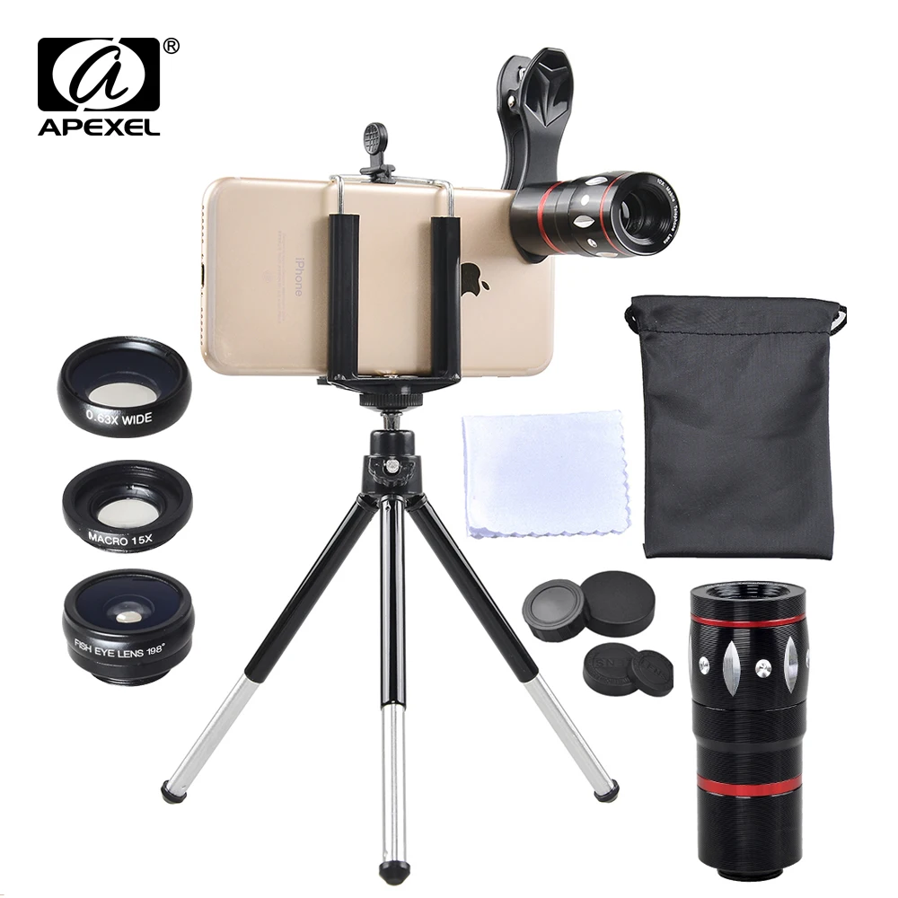 Cell Phone Camera Lenses Kit Clipon Ultra Mobile Photography 10x Lens