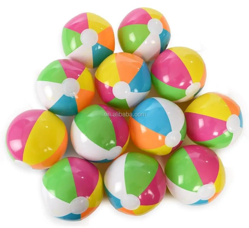 Small Size Mini Beach Balls Multi Color Inflatable Water Ball