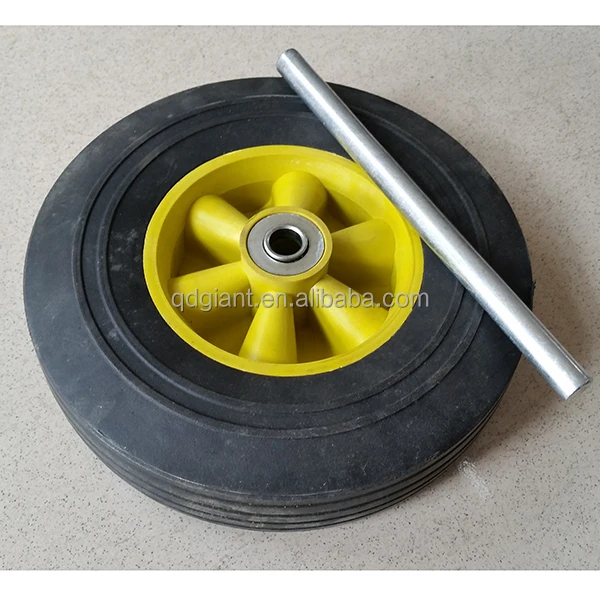 10inch solid rubber wheel with alex