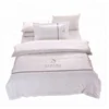 Factory wholesale commercial linen white cotton embroidery hotel cotton bedding duvet cover set