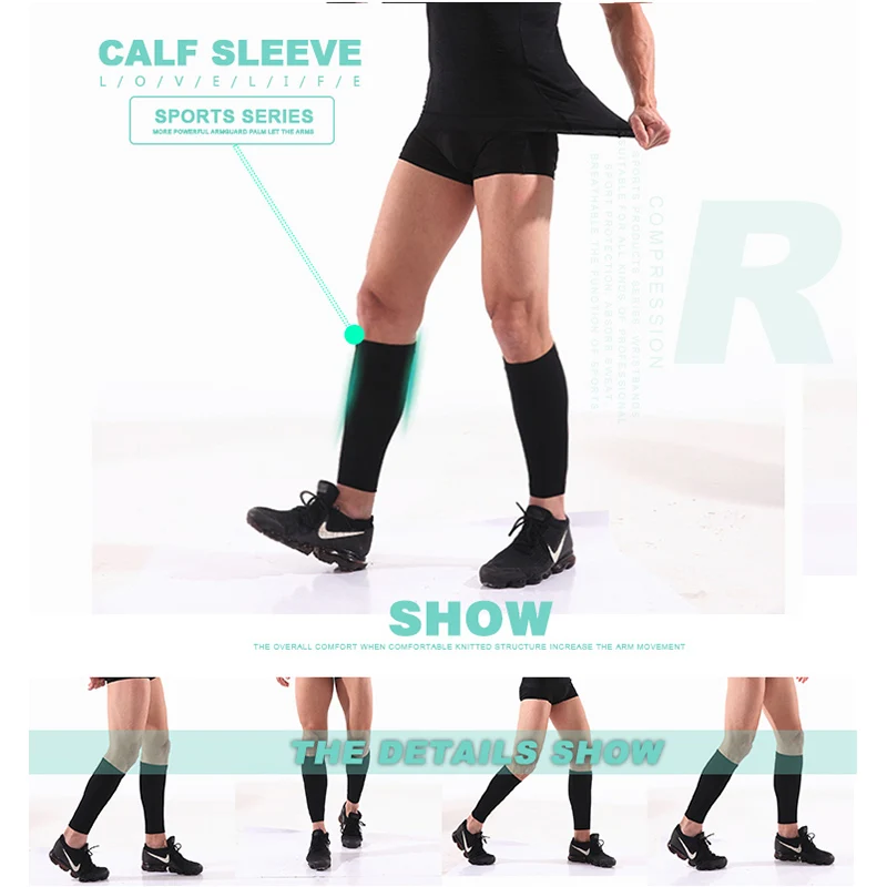 New Custom Sports Leg Sleeve Compression Calf Support Brace For Men