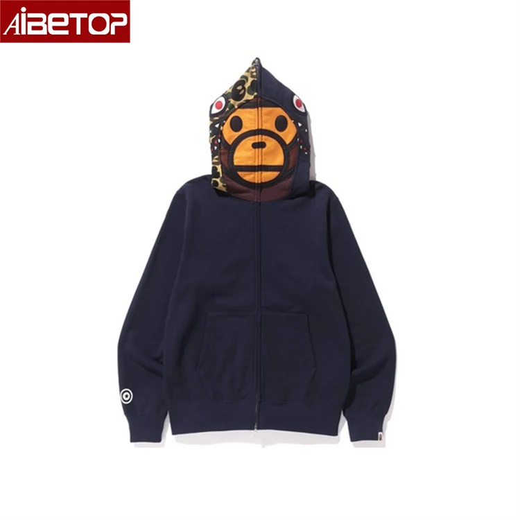 men contrast tartan drawstring hoodie