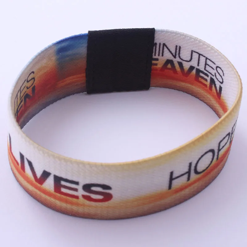 Wholesale Cheap Custom Printed Logo Fancy Elastic Wristband / Festival