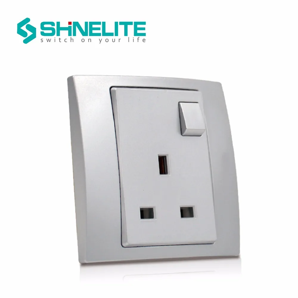 British Standard 13a Wall Switch Socket Bs1363 Wall Socket Gold Color