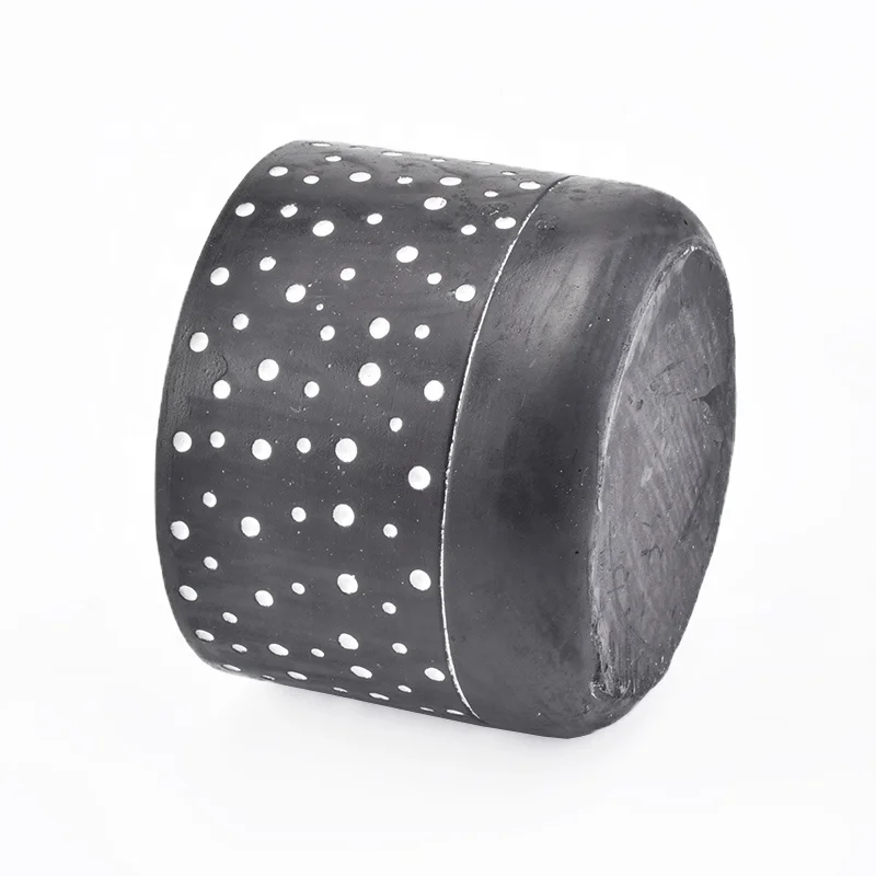 Supply round concrete candle holders spot pattern home decoration
