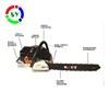 Hard Object Cutting Diamond Chains Saw Concrete Cutter