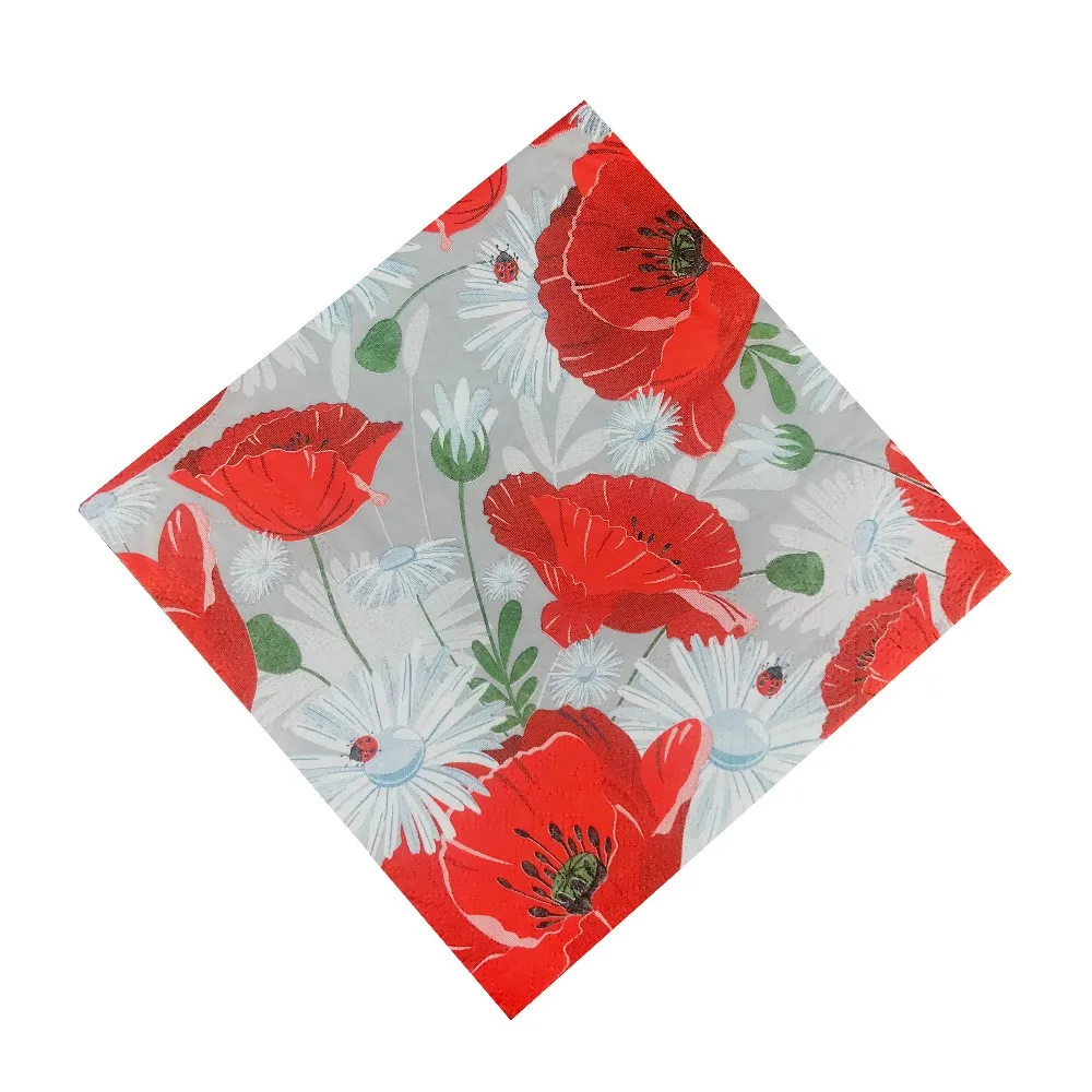 13x13 Inch 20pcs/pack 2ply Printed Nice Paper Napkins Wedding Buy