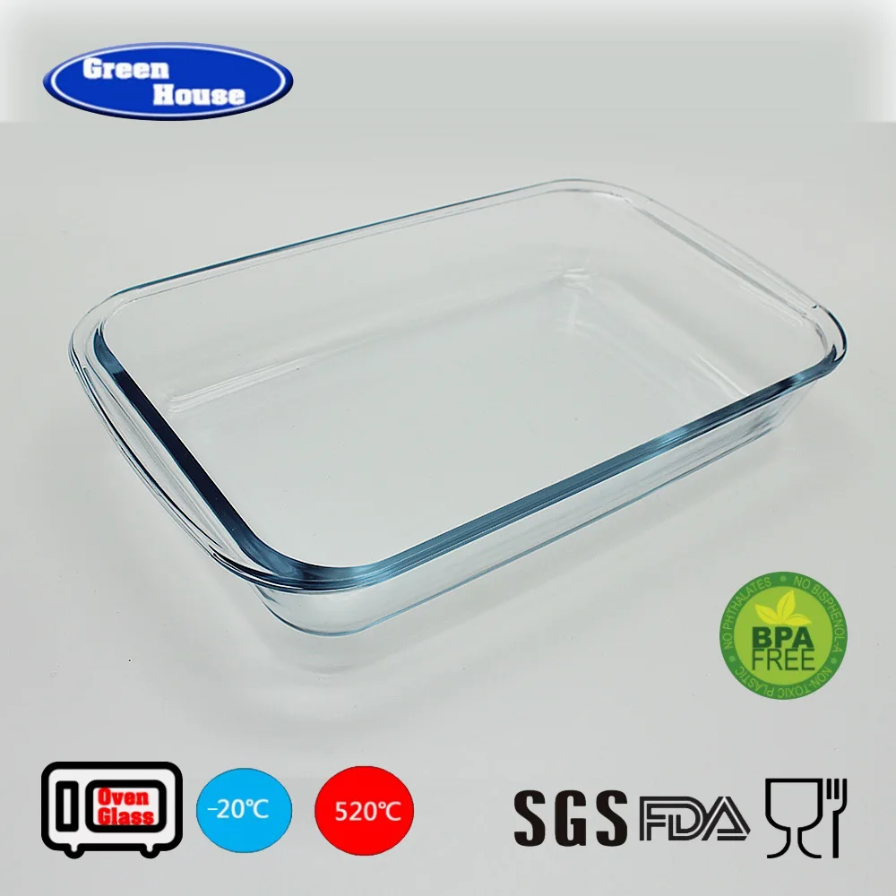 High Borosilicate Baker Glass Bakeware Tempered Bakeware With 4 Sizes