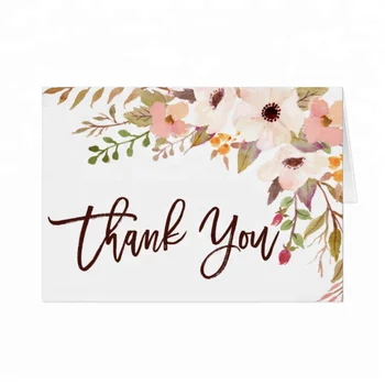 Custom Printing Floral Thank You Cards Bulk Thank You Cards Note - Buy ...