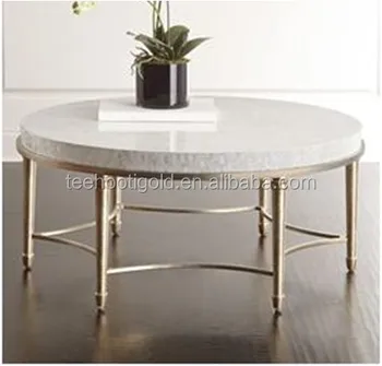 Antique Round Marble Top Gold Stainless Steel Legs Coffee Table Antique Round Marble Top Gold Stainless Steel Legs Coffee Table