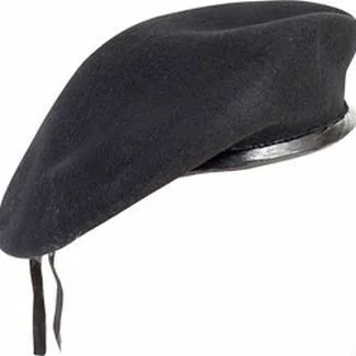 leather beret cap