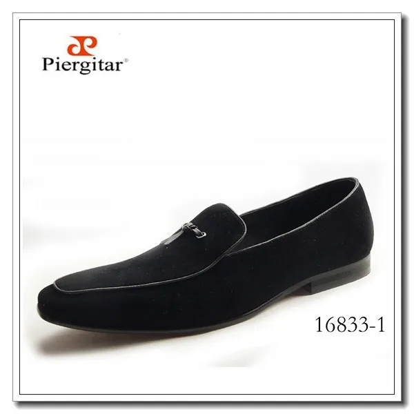 Wholesaler Men Suede Leather Shoes Dress Tie Up Black Loafers