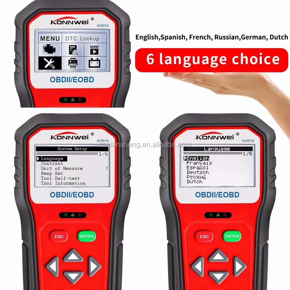Hot Sale OBD2 ODB 2 Automotive Scanner Car Diagnostic Scanner 12V Battery Tester Check Engine Engine Automotive Code Reader Tool