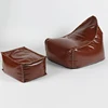Chocolate PU Leather Pirate Ship Bean Bag Couch Living Room Sofa