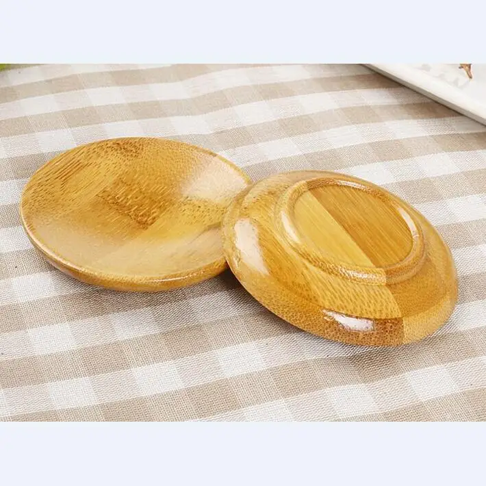 Ecofriendly Solid Bamboo Small Plate Or Butter Dish Wholesale Food