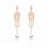 flower pearl earring, earrings imported from china, freshwater pearl earrings