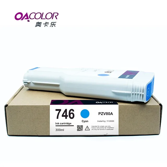 Oacolor Remanufactured For Hp746 Ink Cartridge Compatible For Hp