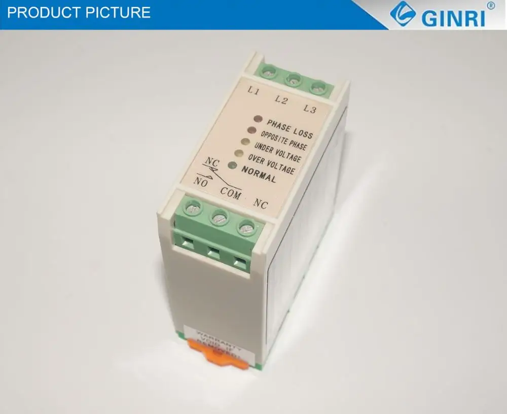GINRI JVR-380 3 phase sequence power failure protection relay